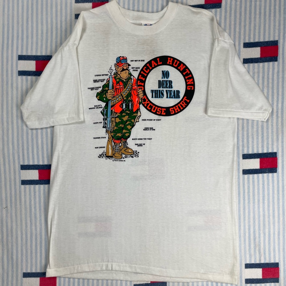 Vintage Deer Hunting Humor Graphic short sleeve tee shirt